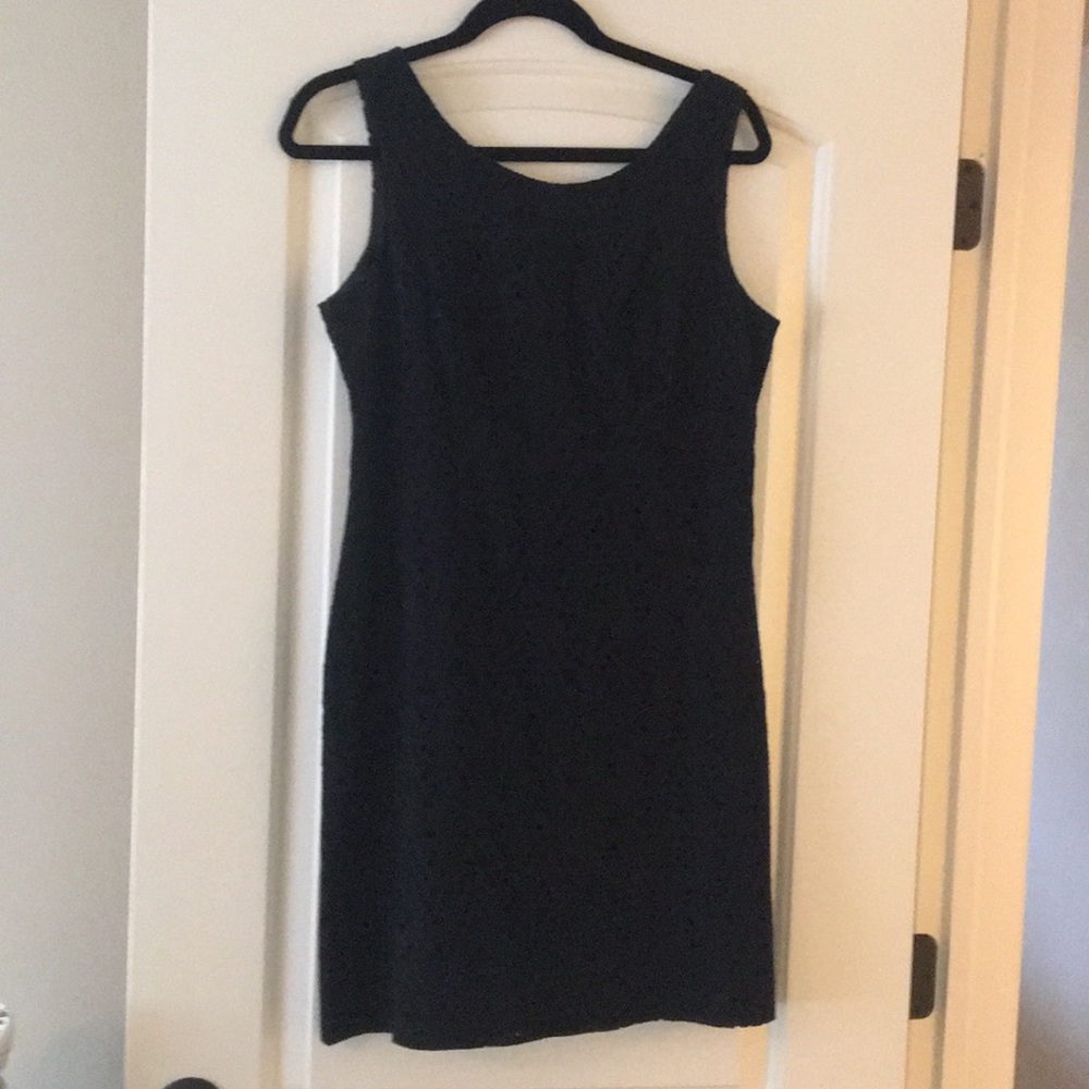 The Limited black dress with eyelet pattern
